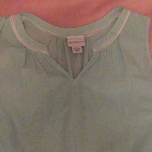 Mint pinstripe tank top